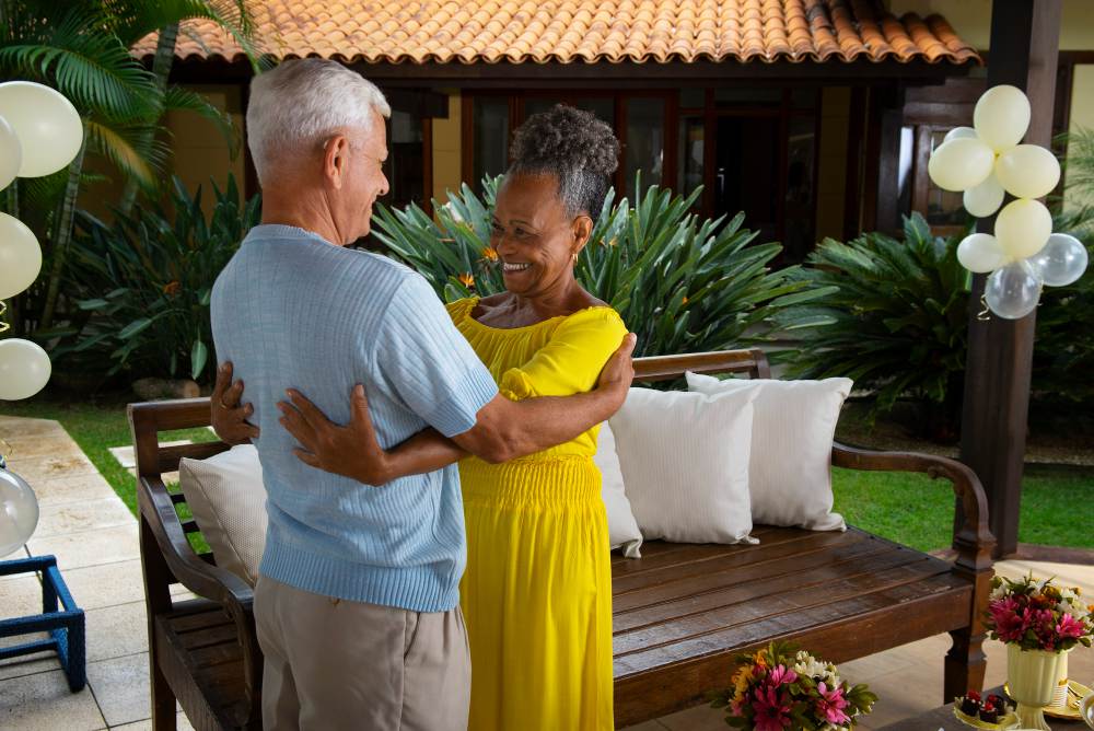 a senior black couple 