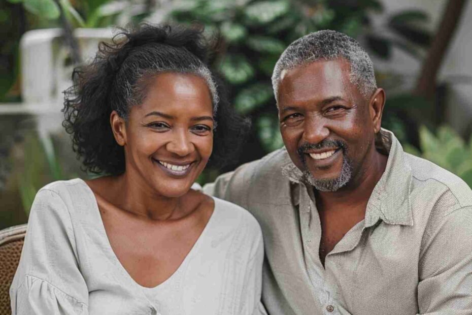 a senior black couple