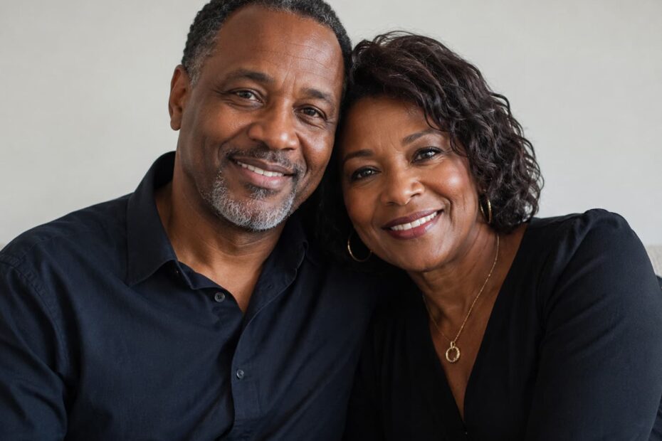 Intimate portrait of an affectionate couple